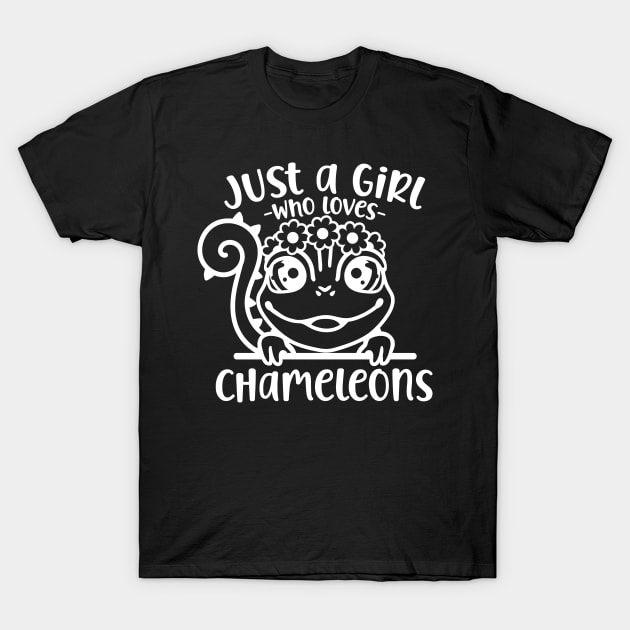 Just A Girl Who Loves Chameleons - Chameleon T-Shirt by fromherotozero